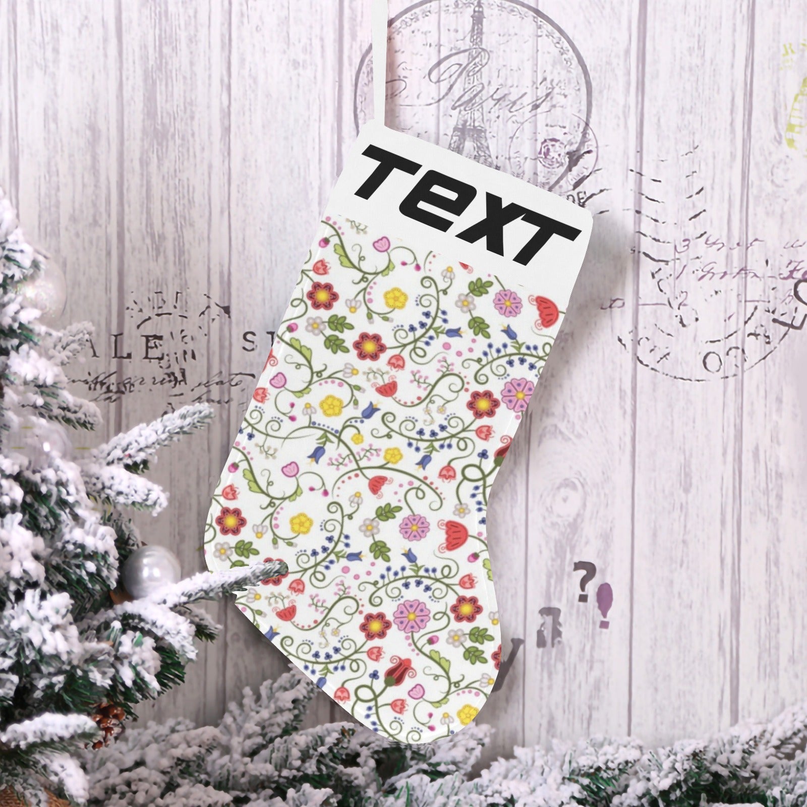 Nipin Blossom Christmas Stocking (Custom Text on The Top)