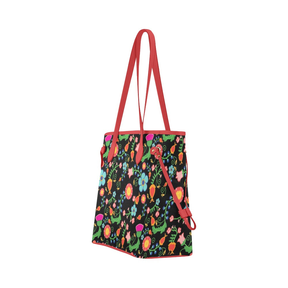 Bee Spring Night Clover Canvas Tote Bag