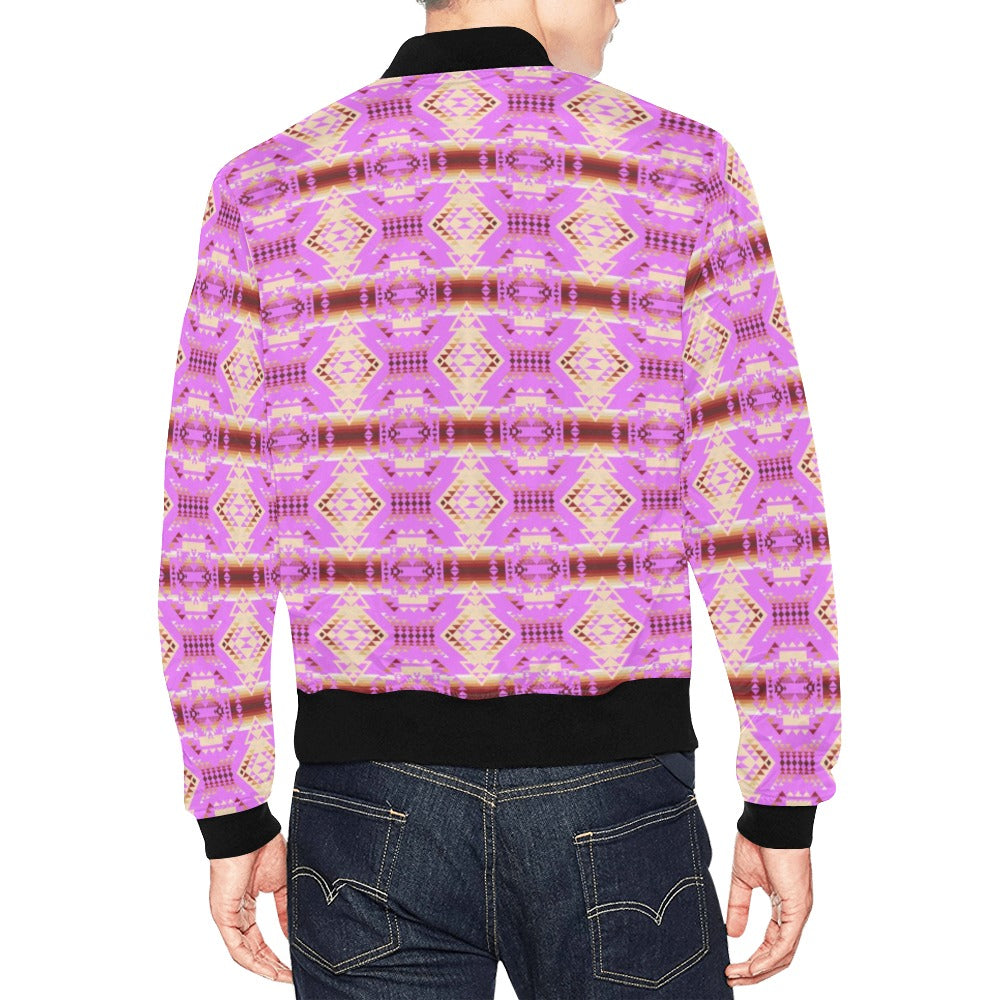 Gathering Earth Lilac All Over Print Bomber Jacket for Men