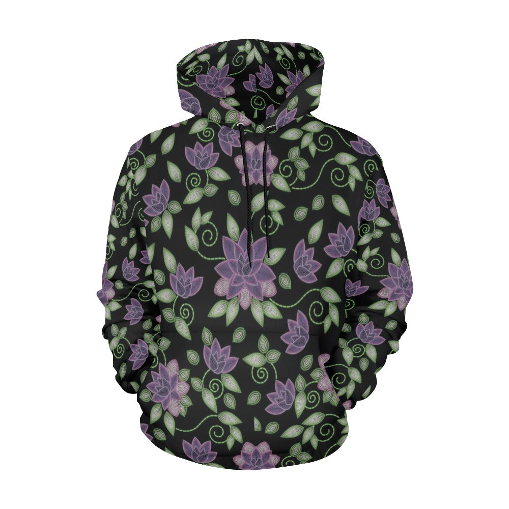 Purple Beaded Rose Hoodie for Men (USA Size)