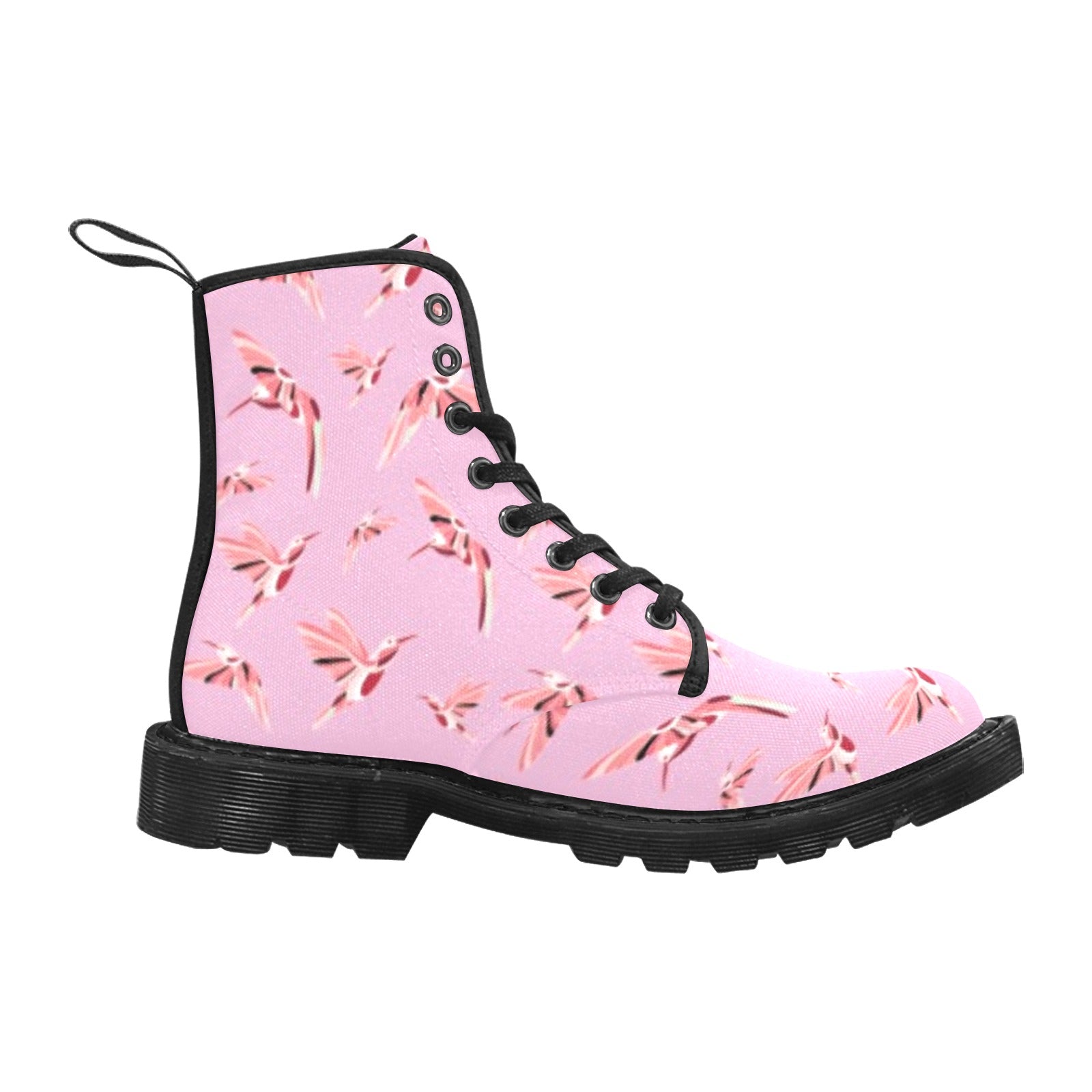 Strawberry Pink Boots for Men (Black)
