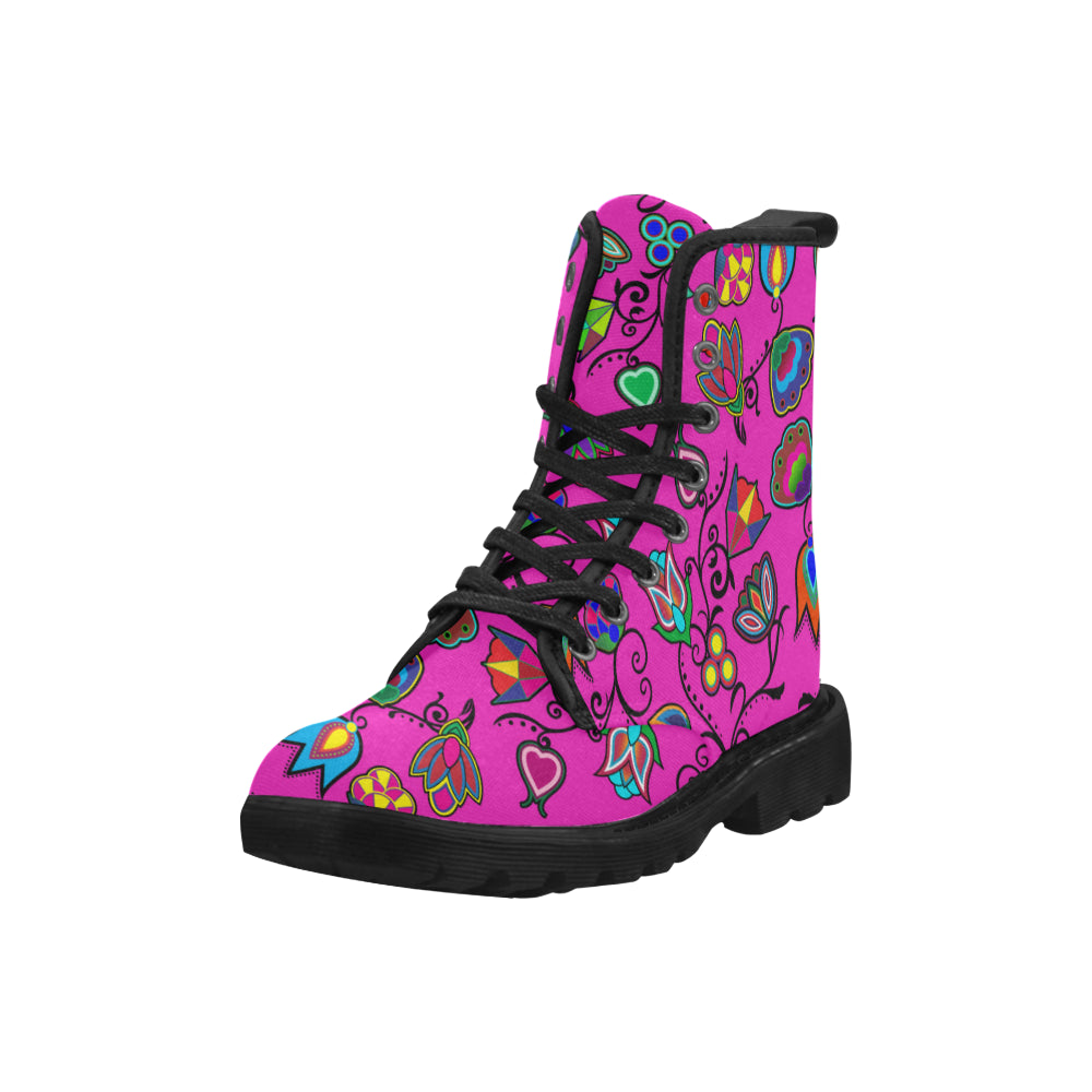 Indigenous Paisley Boots for Women (Black)