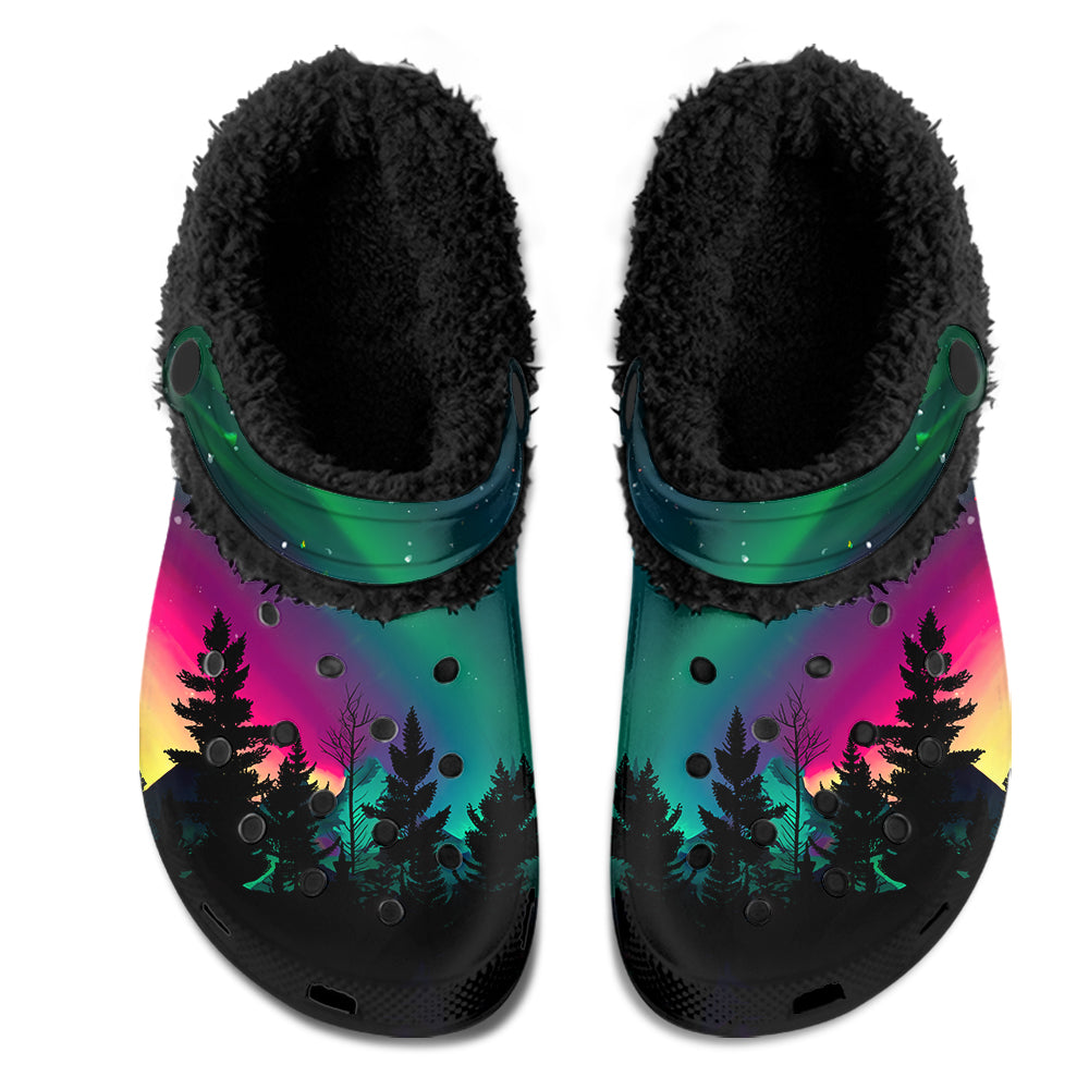 Aurora Medicine Animal 4 Muddies Unisex Clog Shoes with Soft Fleece Fur Lining