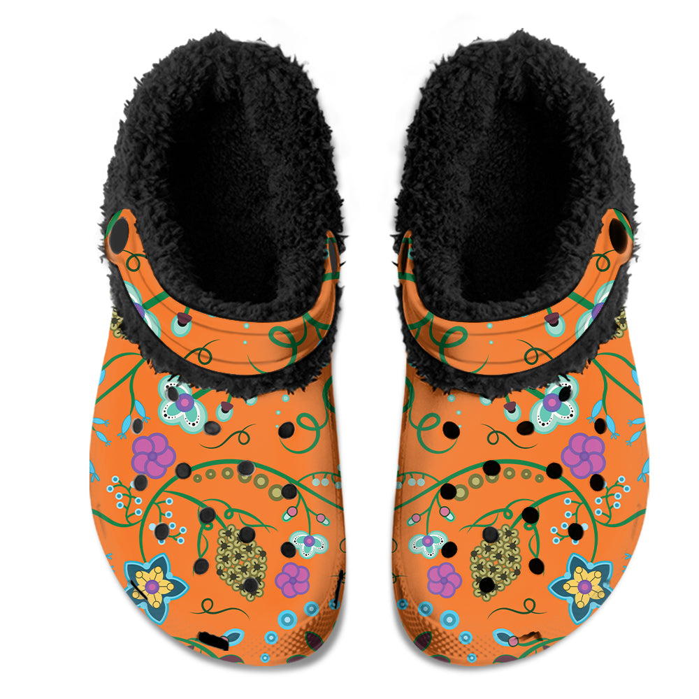 Fresh Fleur Carrot Muddies Unisex Clog Shoes with Soft Fleece Fur Lining
