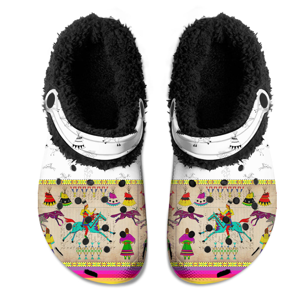 Ledger Village Clay Muddies Unisex Clog Shoes with Soft Fleece Fur Lining
