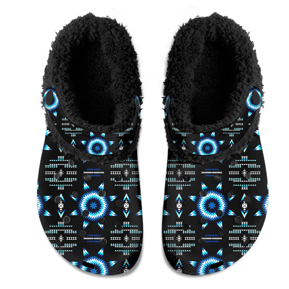 Rising Star Wolf Moon Muddies Unisex Clog Shoes with Soft Fleece Fur Lining