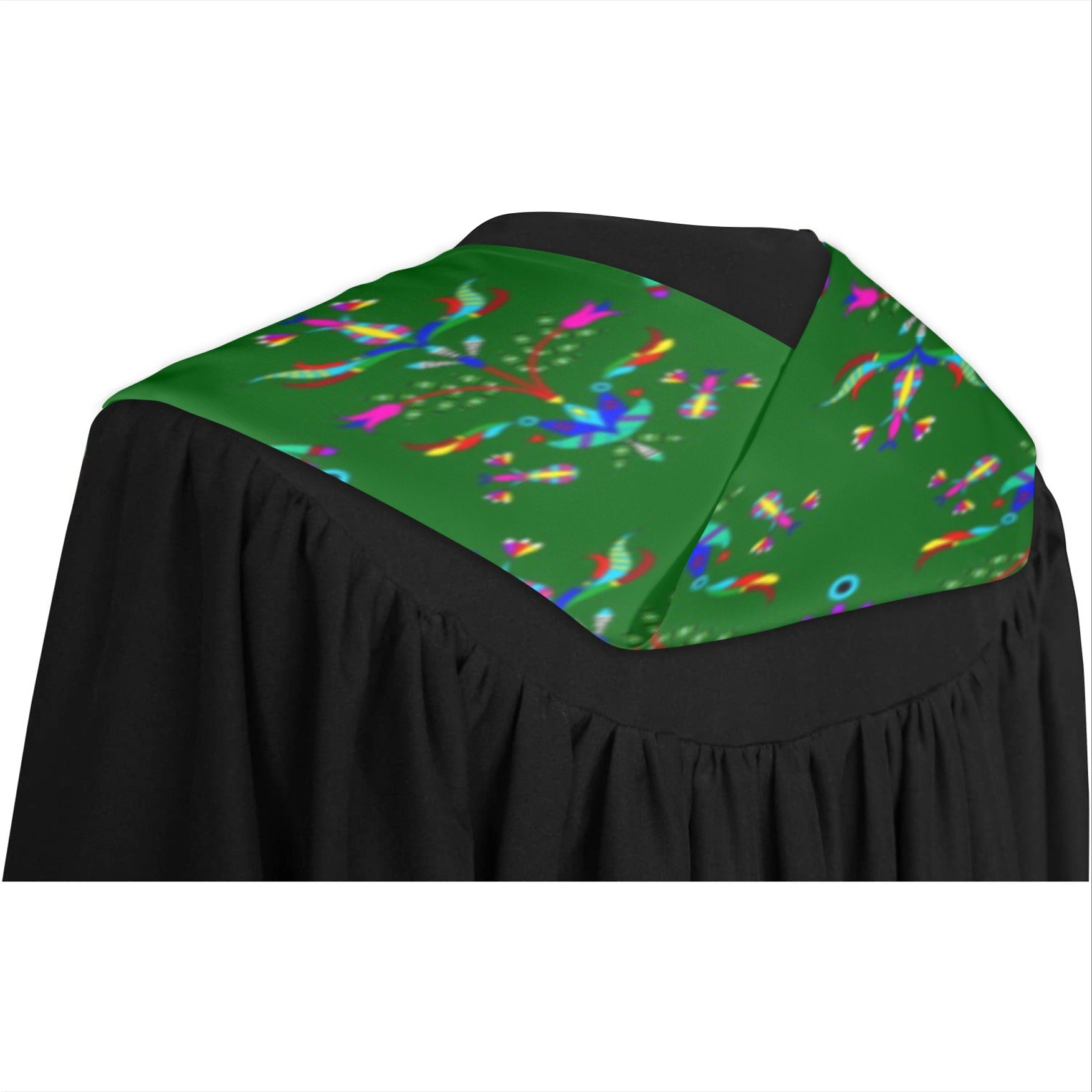 Dakota Damask Green Graduation Stole