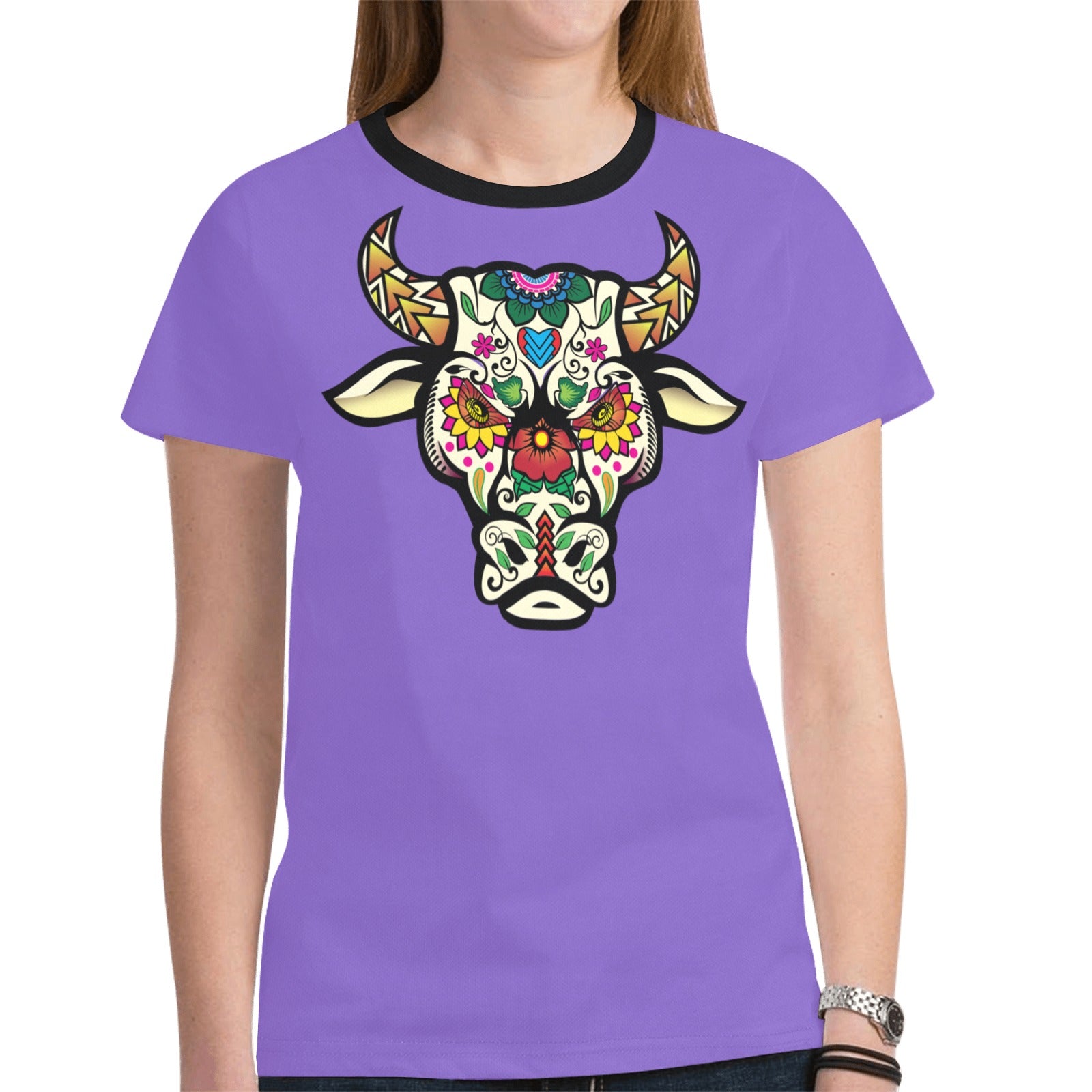 Bull Spirit Guide (Purple) T-shirt for Women
