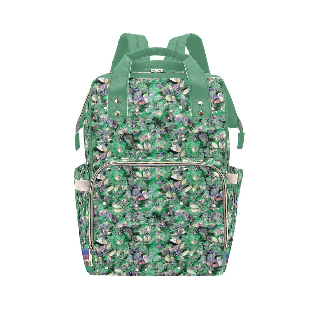 Culture in Nature Green Multi-Function Diaper Backpack/Diaper Bag