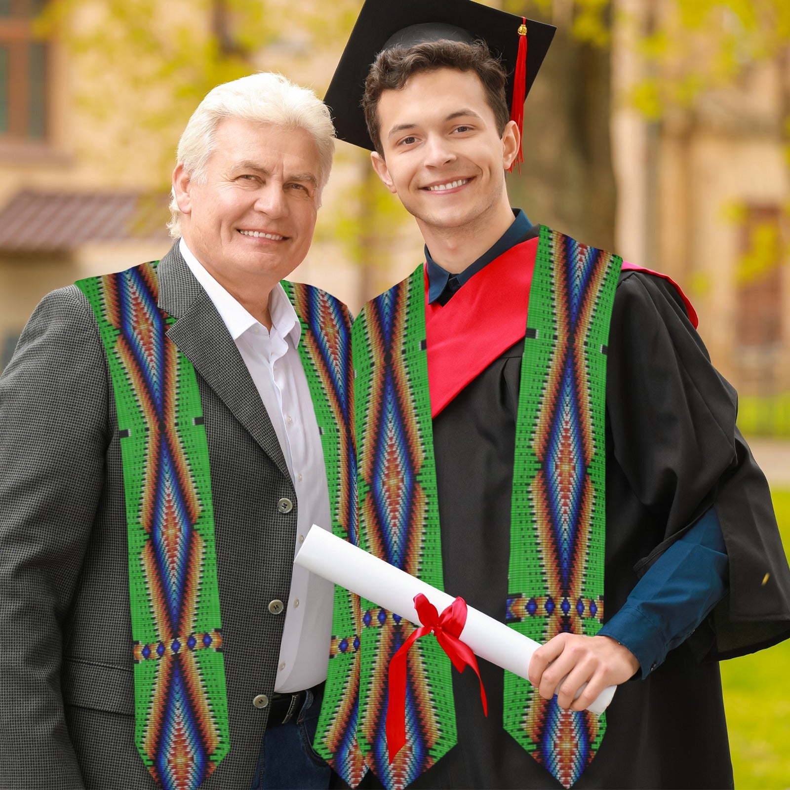 Diamond in the Bluff Lime Graduation Stole