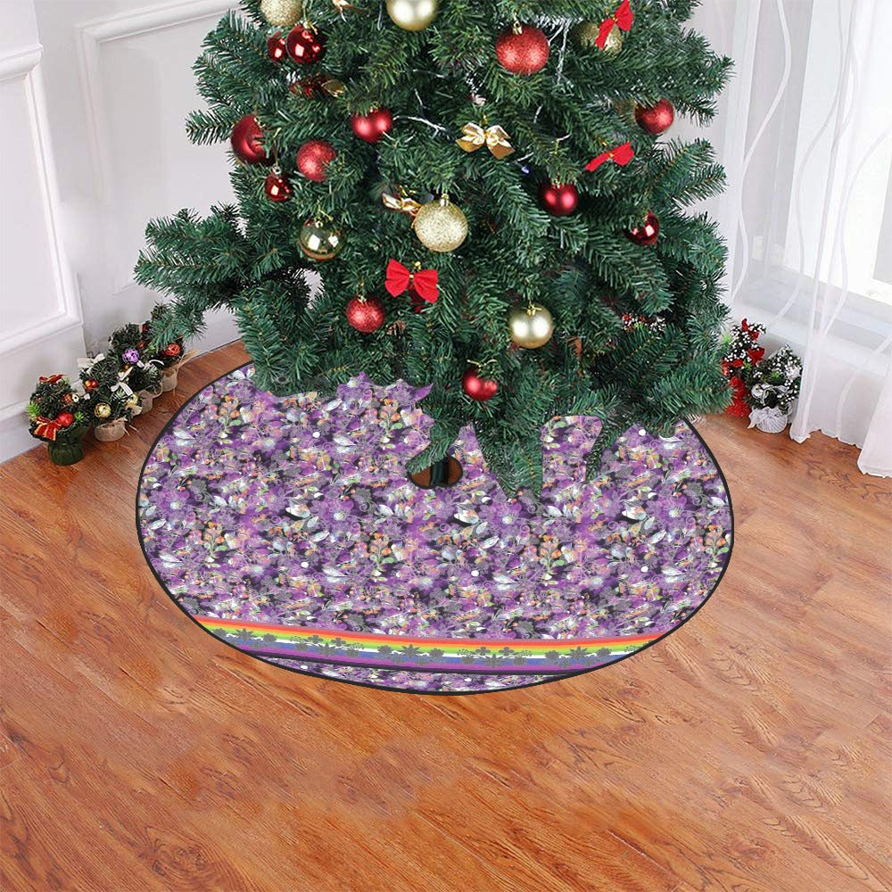 Culture in Nature Purple Christmas Tree Skirt 47" x 47"