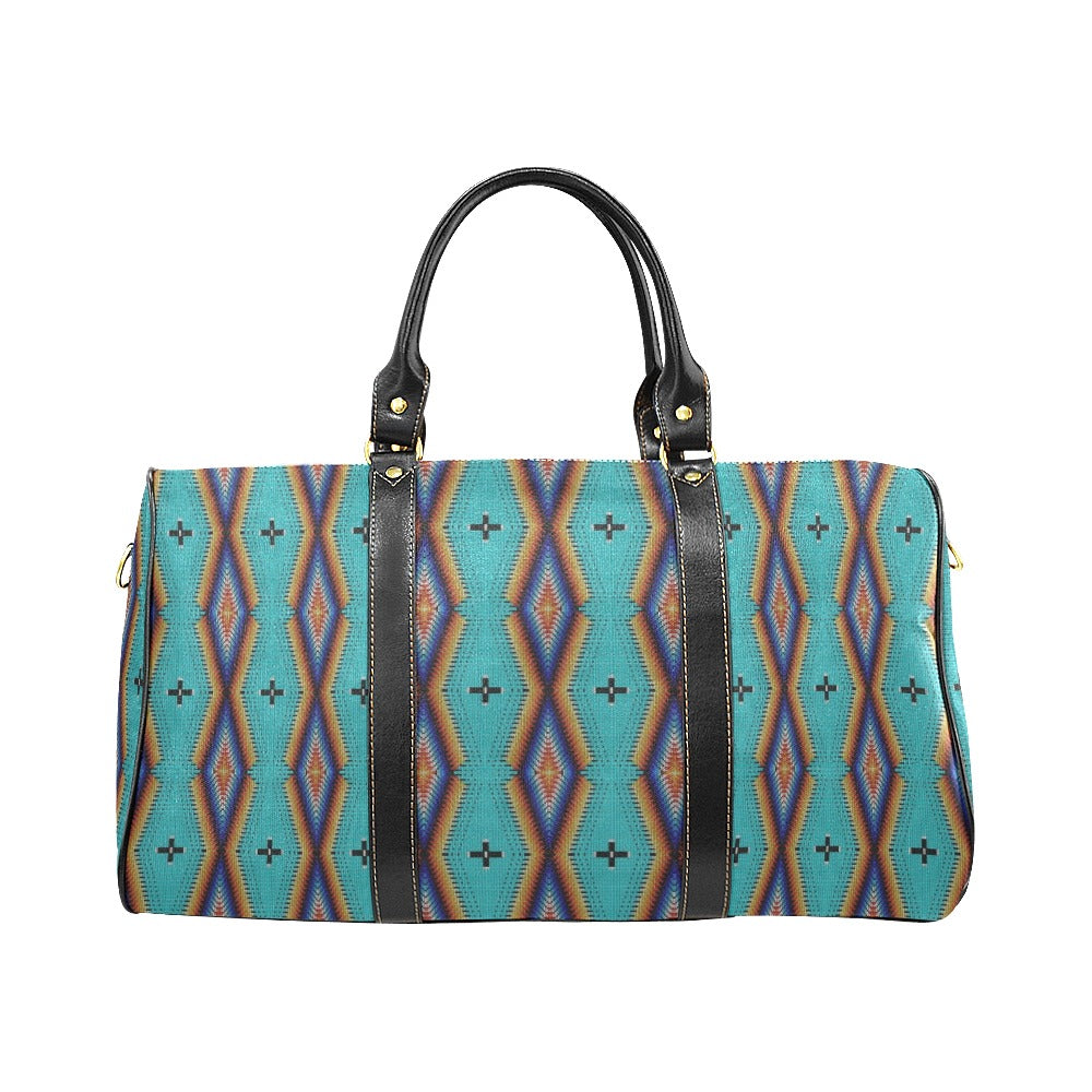 Diamond in the Bluff Turquoise Waterproof Travel Bag