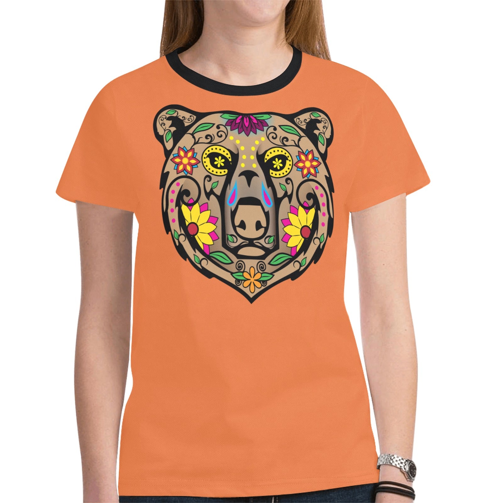 Bear Spirit Guide (Orange) T-shirt for Women