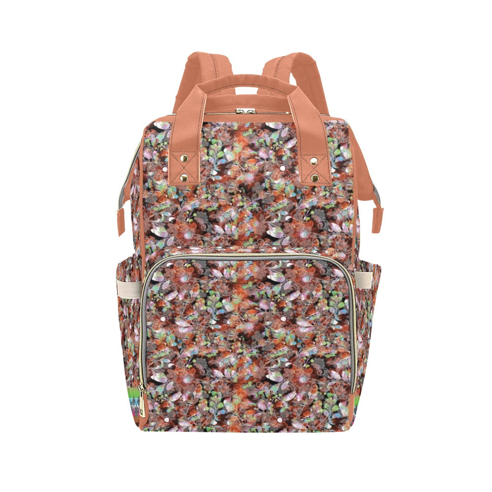 Culture in Nature Orange Multi-Function Diaper Backpack/Diaper Bag