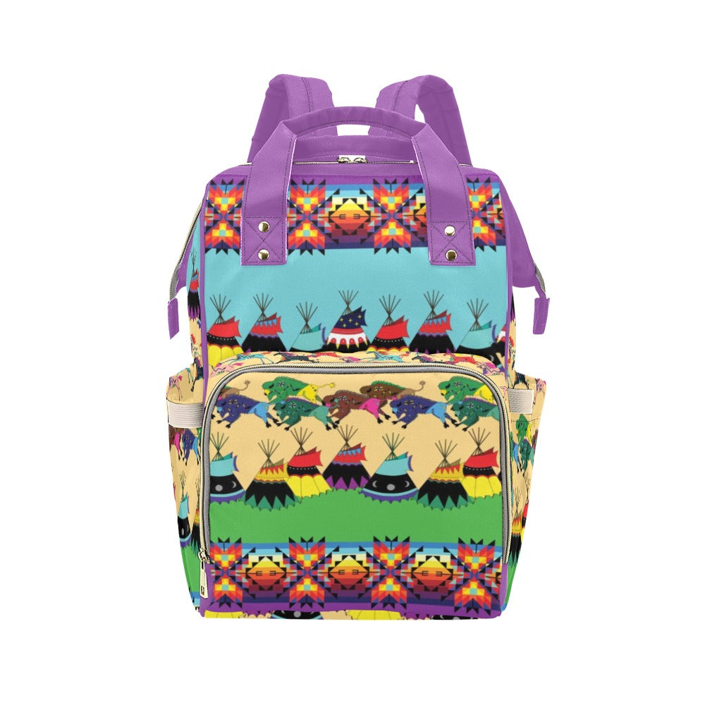 Prairie Bison Multi-Function Diaper Backpack/Diaper Bag