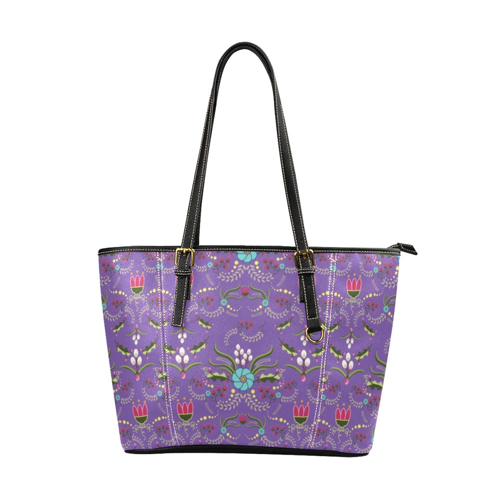 First Bloom Royal Leather Tote Bag/Large