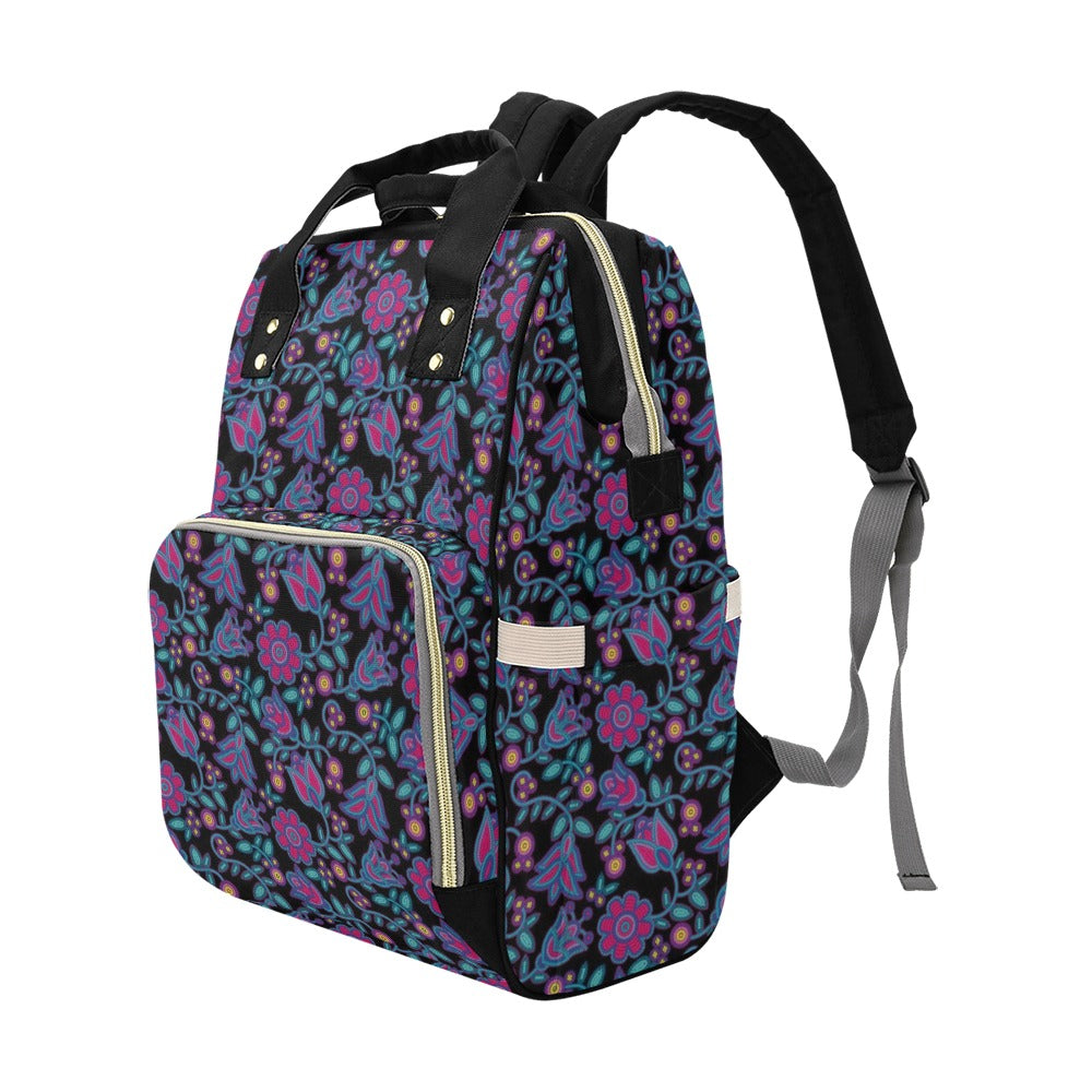 Beaded Nouveau Coal Multi-Function Diaper Backpack/Diaper Bag