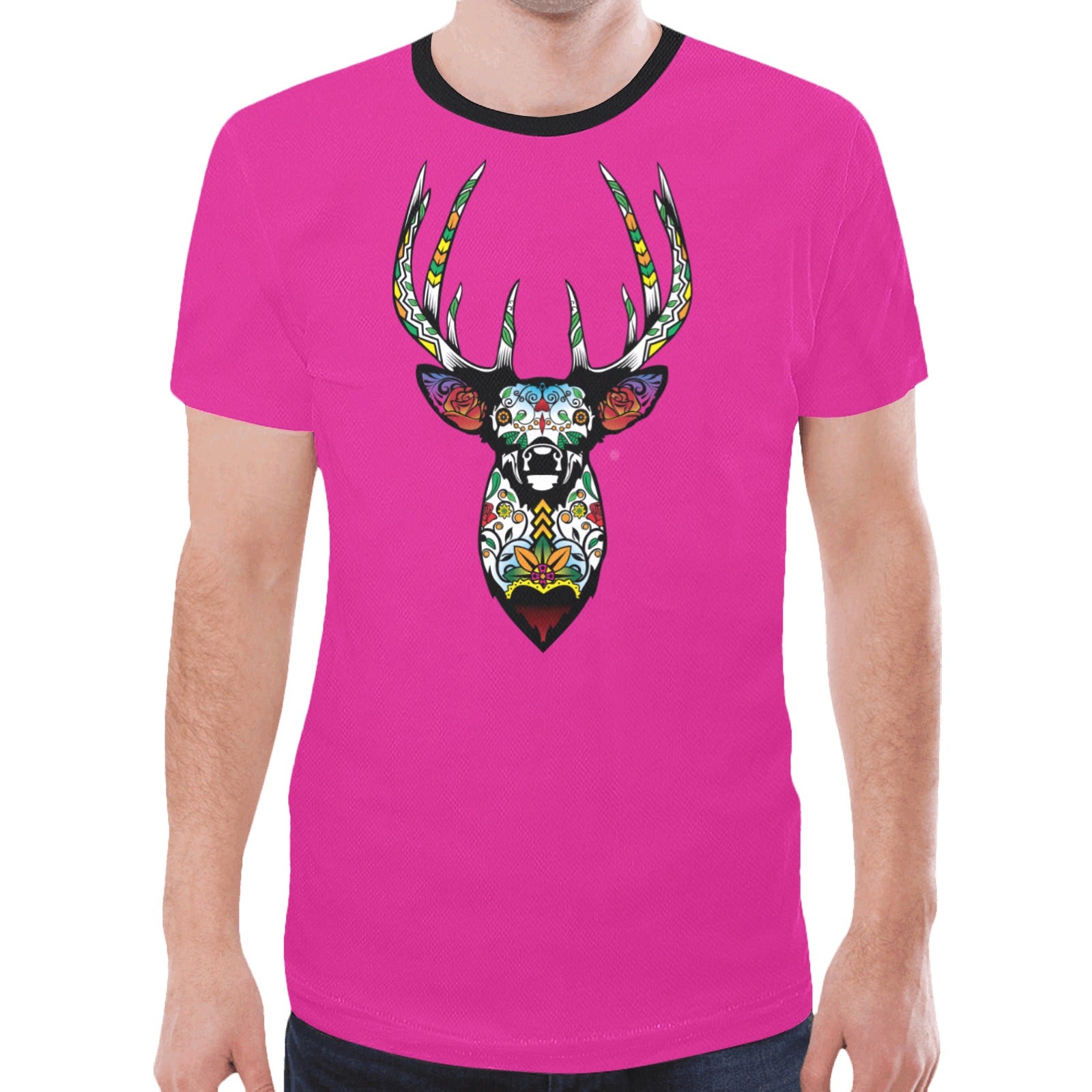 Elk Spirit Guide (Pink) T-shirt for Men