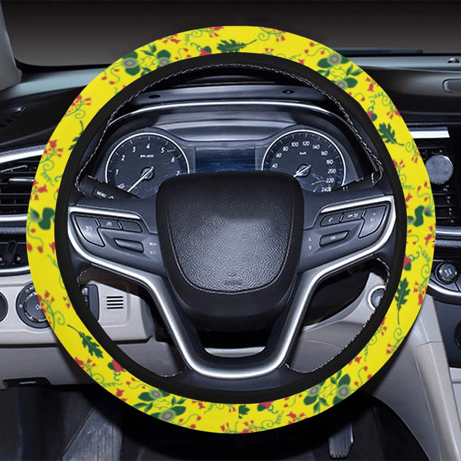 Vine Life Lemon Steering Wheel Cover with Elastic Edge