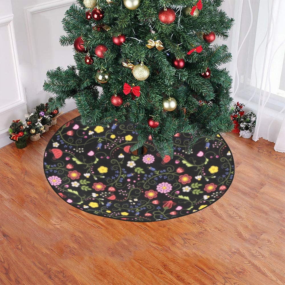 Nipin Blossom Midnight Christmas Tree Skirt 47" x 47"