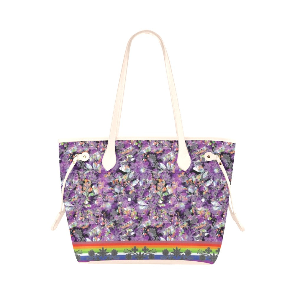 Culture in Nature Purple Clover Canvas Tote Bag