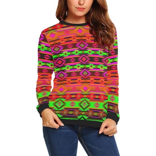 Adobe Afternoon All Over Print Crewneck Sweatshirt for Women (Model H18) Crewneck Sweatshirt for Women (H18) e-joyer 