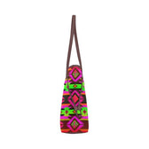 Beaded Nouveau Lime Clover Canvas Tote Bag