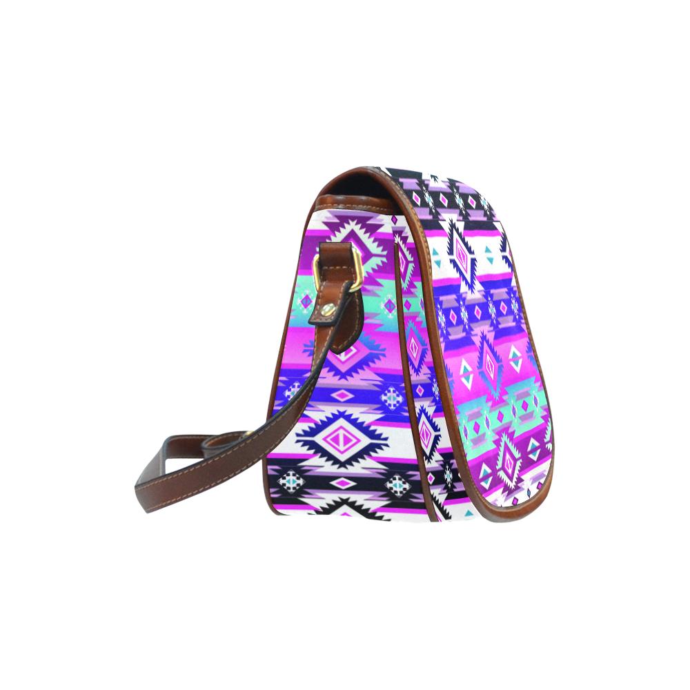 Adobe Dance Saddle Bag/Small (Model 1649) Full Customization Saddle Bag/Small (Full Customization) e-joyer 