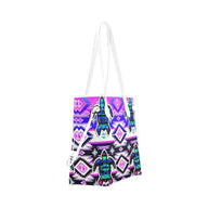 Adobe Sunset Turtle Clover Canvas Tote Bag