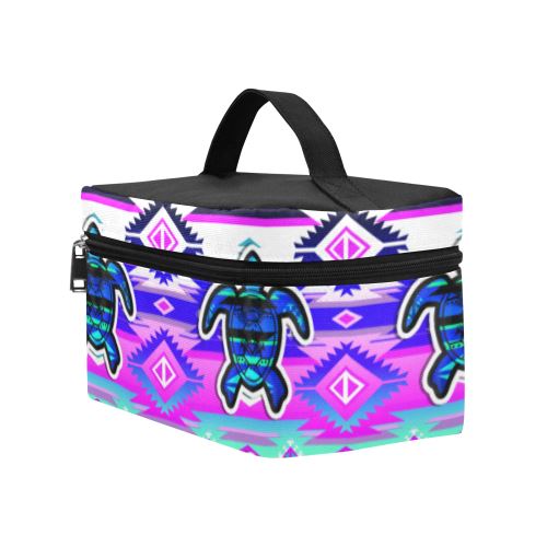 Adobe Dance Turtle Cosmetic Bag/Large (Model 1658) Cosmetic Bag e-joyer 