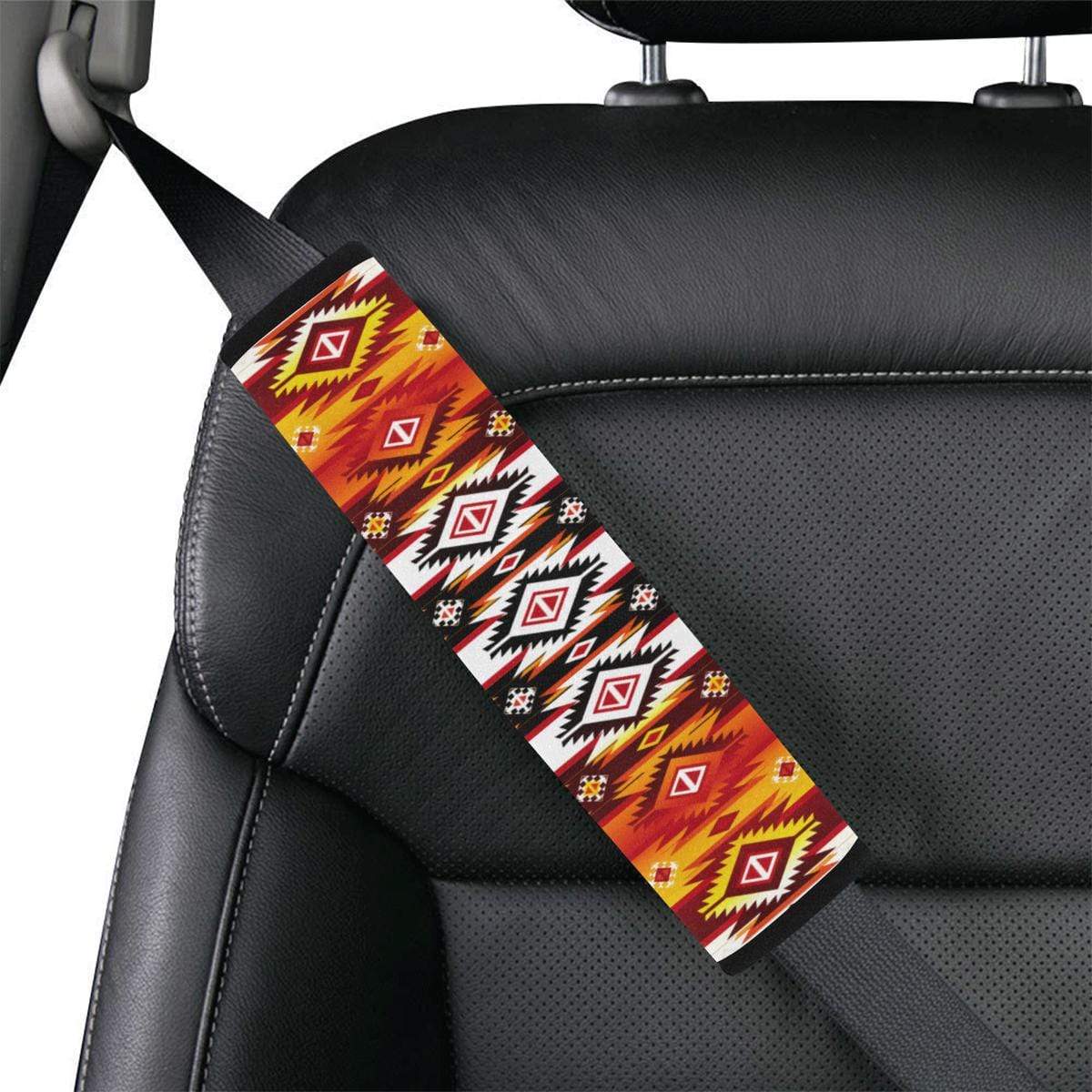 Adobe Fire Car Seat Belt Cover 7''x12.6'' Car Seat Belt Cover 7''x12.6'' e-joyer 