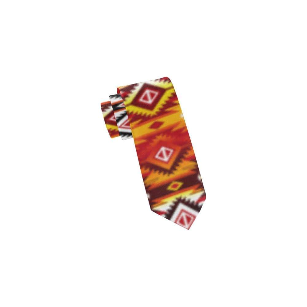 Adobe Fire Classic Necktie (Two Sides) Classic Necktie e-joyer 
