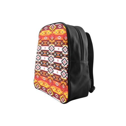 Adobe Fire School Backpack (Model 1601)(Small) School Backpacks/Small (1601) e-joyer 