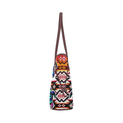 Adobe Fire Turtle Colored Clover Canvas Tote Bag (Model 1661) Clover Canvas Tote Bag (1661) e-joyer 