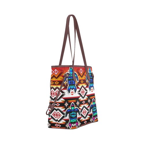 Adobe Fire Turtle Colored Clover Canvas Tote Bag (Model 1661) Clover Canvas Tote Bag (1661) e-joyer 