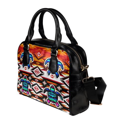 Adobe Fire Turtle Colored Shoulder Handbag (Model 1634) Shoulder Handbags (1634) e-joyer 