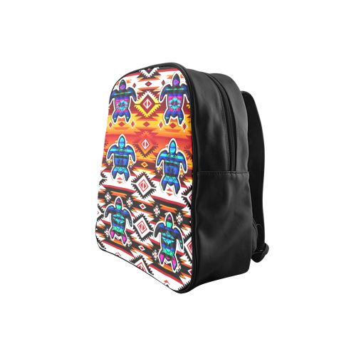 Adobe Fire Turtle School Backpack (Model 1601)(Small) School Backpacks/Small (1601) e-joyer 