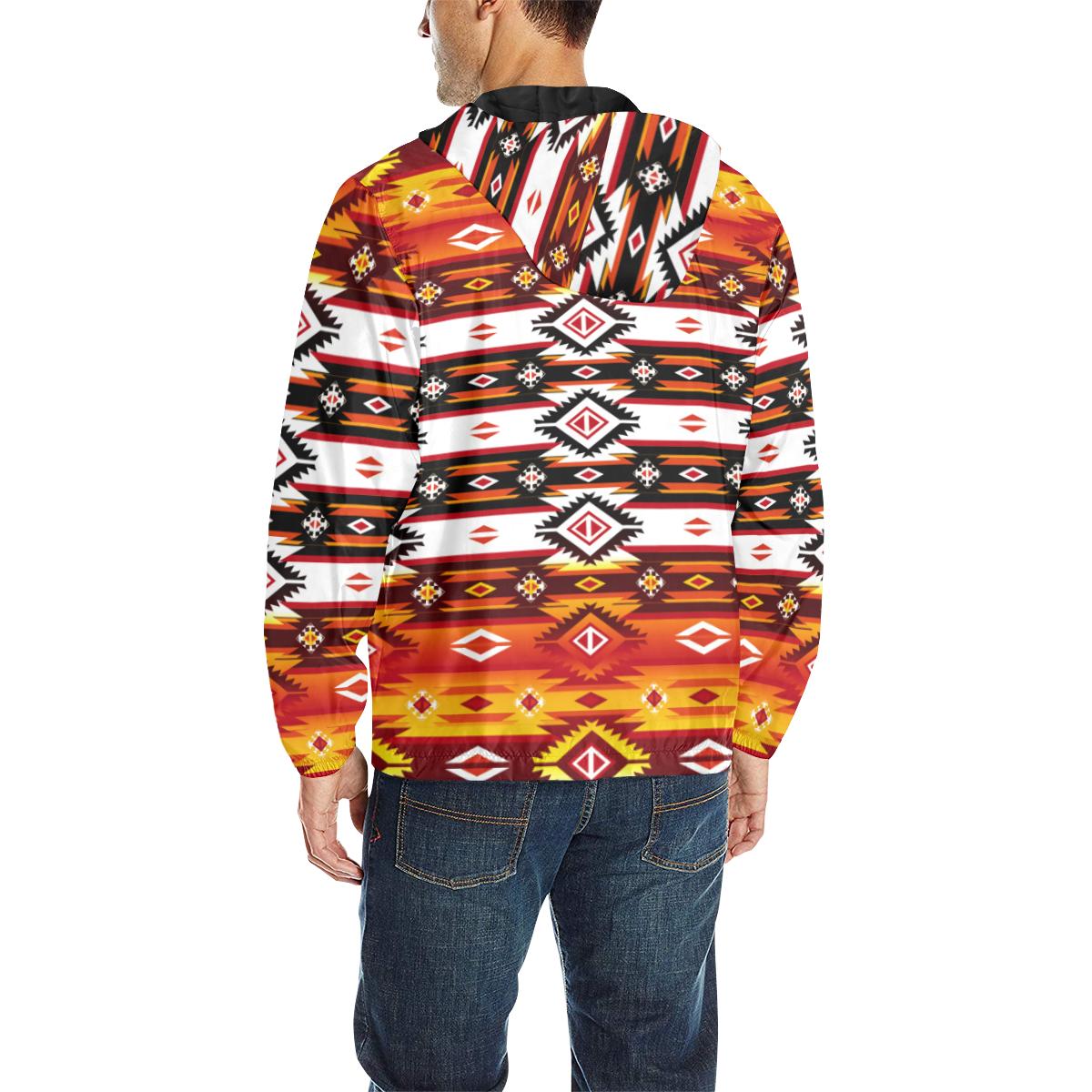 Adobe Fire Unisex Quilted Coat All Over Print Quilted Windbreaker for Men (H35) e-joyer 