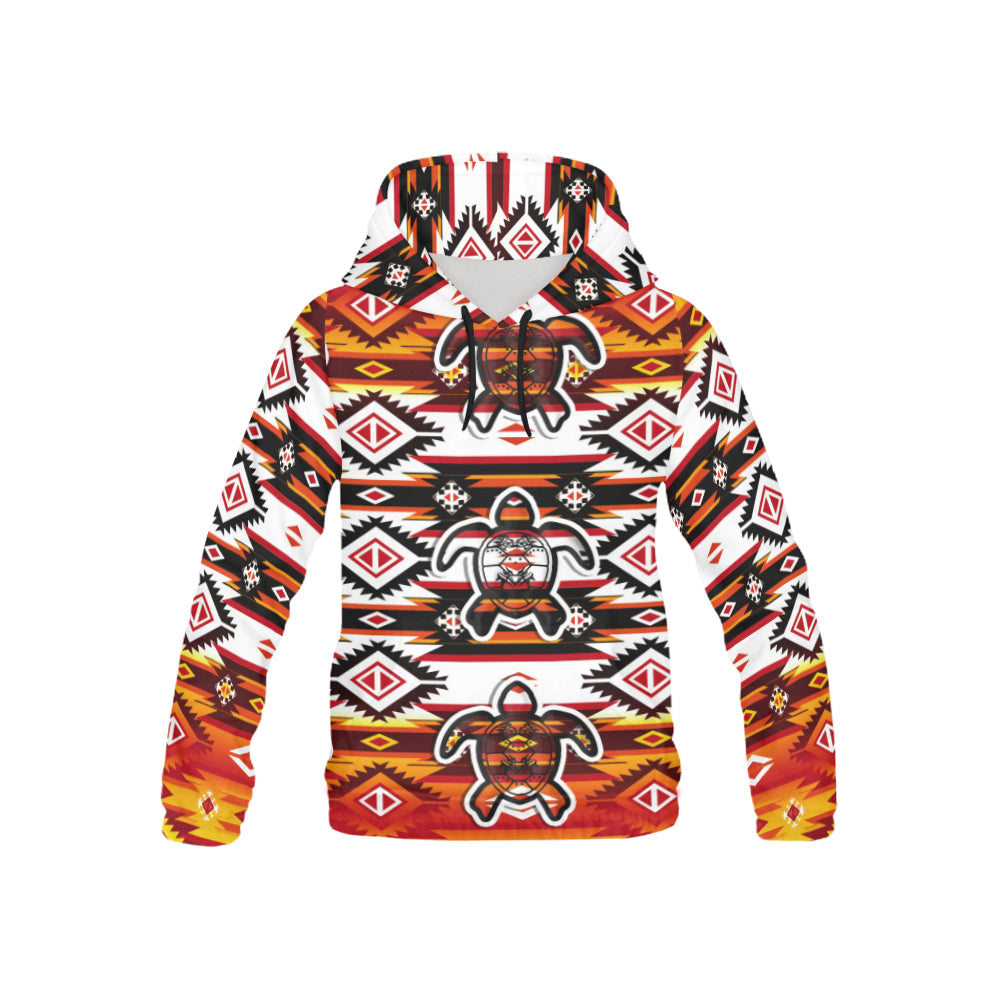 Adobe Fire with Turtle All Over Print Hoodie for Kid (USA Size) (Model H13) All Over Print Hoodie for Kid (H13) e-joyer 