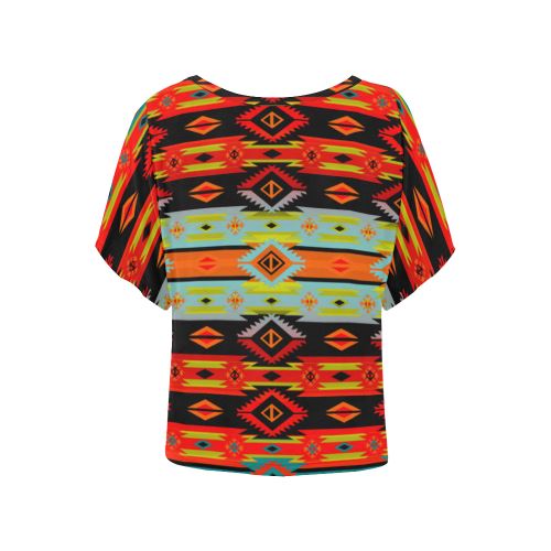 Adobe Kiva Women's Batwing-Sleeved Blouse T shirt (Model T44) Women's Batwing-Sleeved Blouse T shirt (T44) e-joyer 