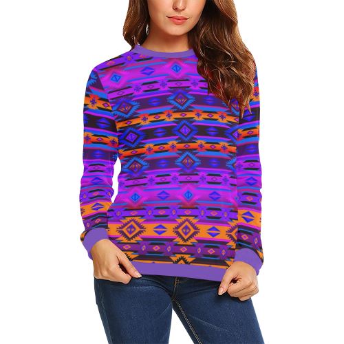 Adobe Morning All Over Print Crewneck Sweatshirt for Women (Model H18) Crewneck Sweatshirt for Women (H18) e-joyer 