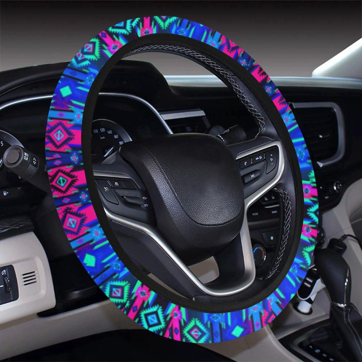 Adobe Sunset Steering Wheel Cover with Elastic Edge Steering Wheel Cover with Elastic Edge e-joyer 