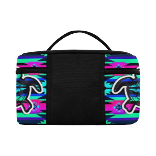 Adobe Sunset Turtle Cosmetic Bag/Large (Model 1658) Cosmetic Bag e-joyer 