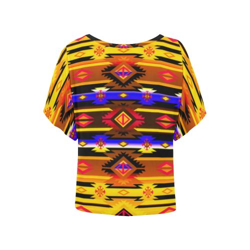 Adobe Sunshine Women's Batwing-Sleeved Blouse T shirt (Model T44) Women's Batwing-Sleeved Blouse T shirt (T44) e-joyer 