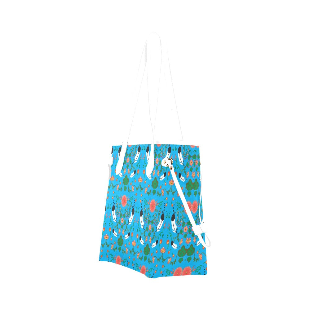 New Growth Bright Sky Clover Canvas Tote Bag