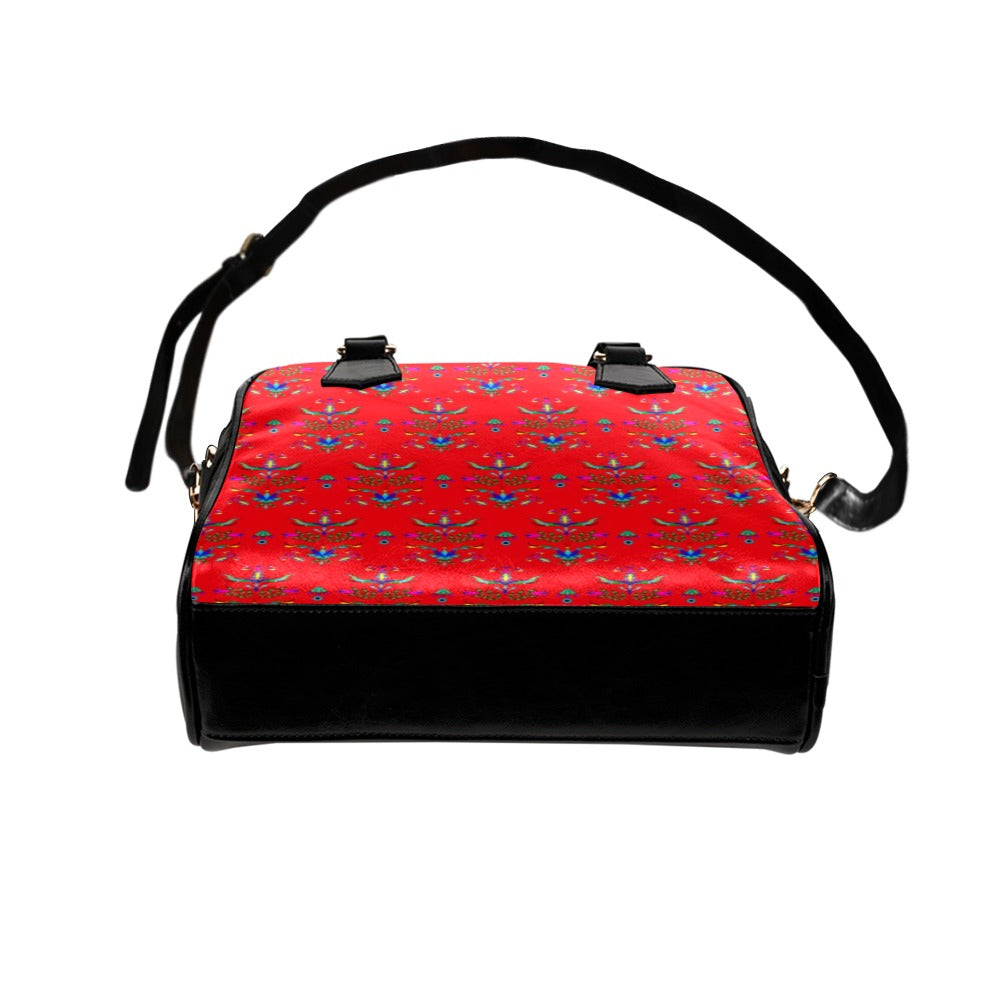 Dakota Damask Red Shoulder Handbag