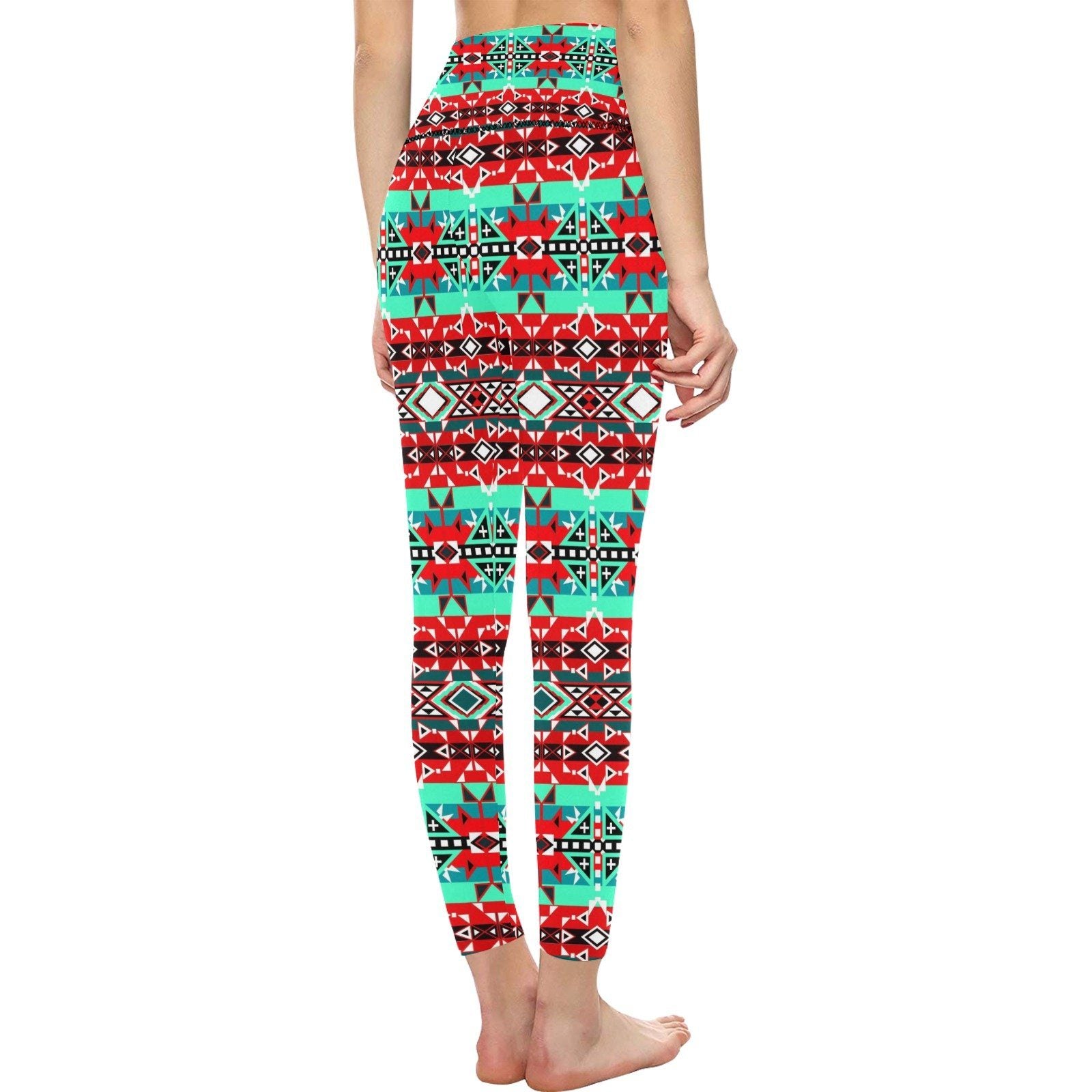 After the Southwest Rain All Over Print High-Waisted Leggings (Model L36) High-Waisted Leggings (L36) e-joyer 
