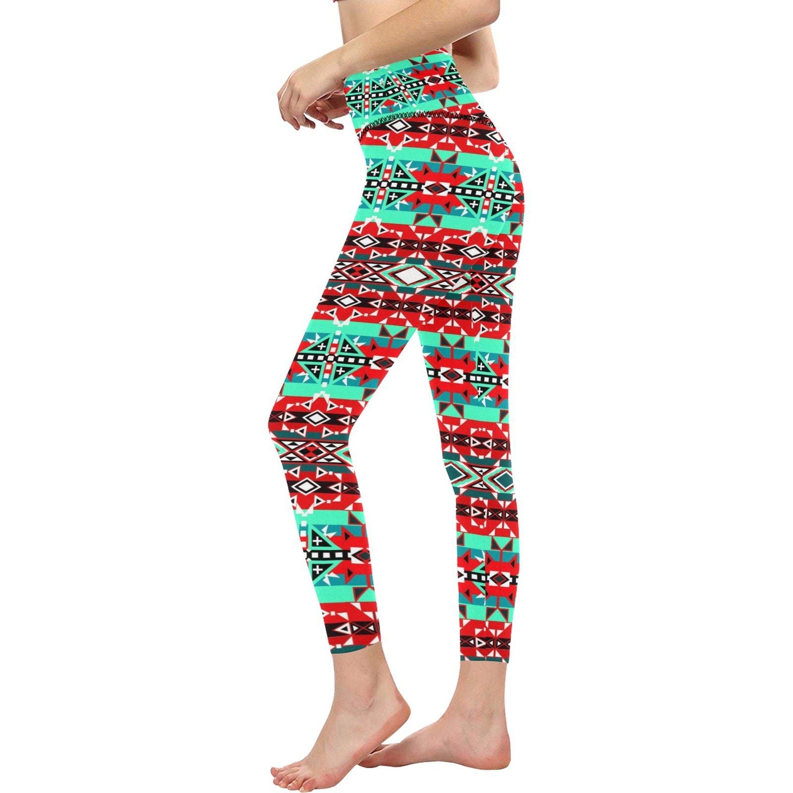 After the Southwest Rain All Over Print High-Waisted Leggings (Model L36) High-Waisted Leggings (L36) e-joyer 