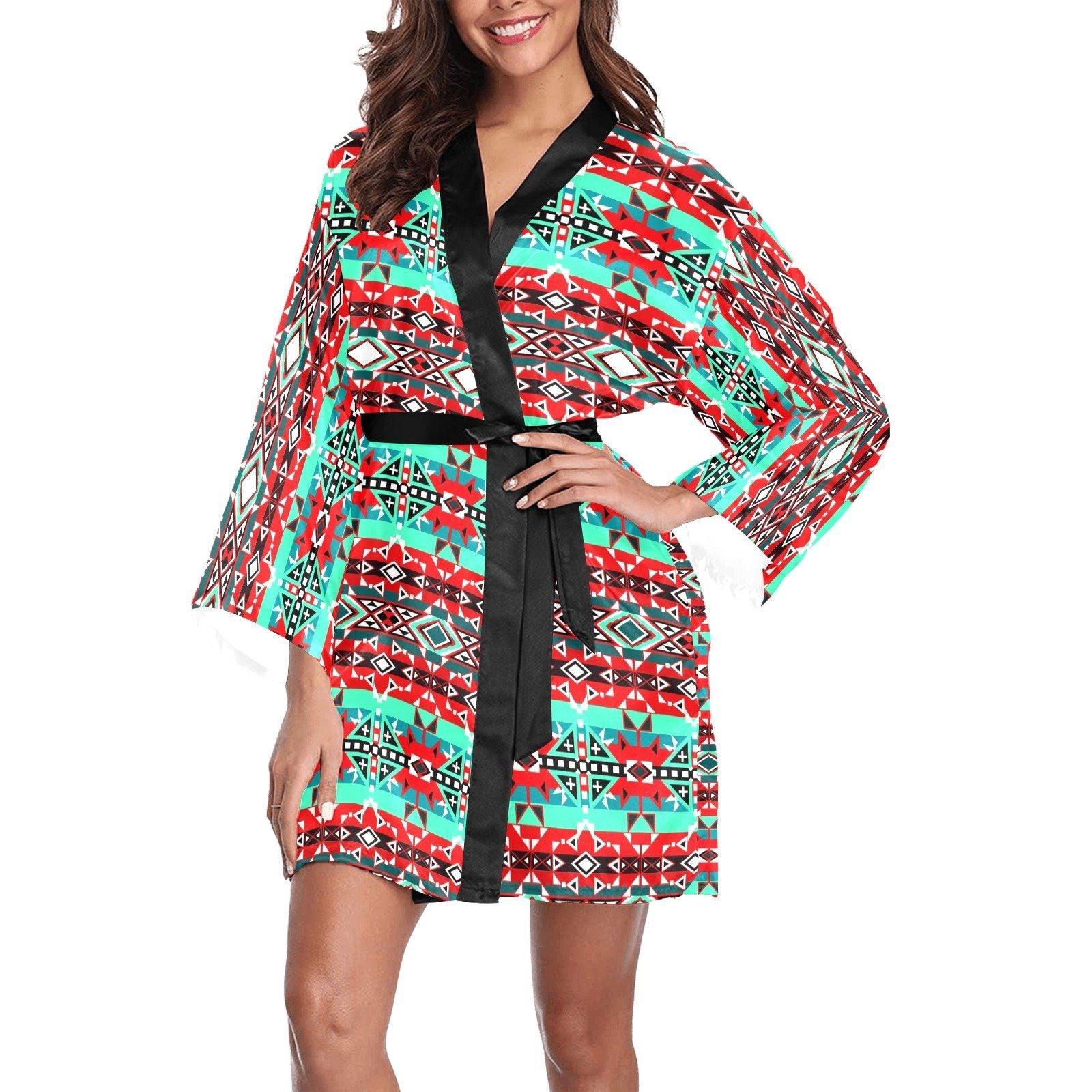 After the Southwest Rain Long Sleeve Kimono Robe Long Sleeve Kimono Robe e-joyer 