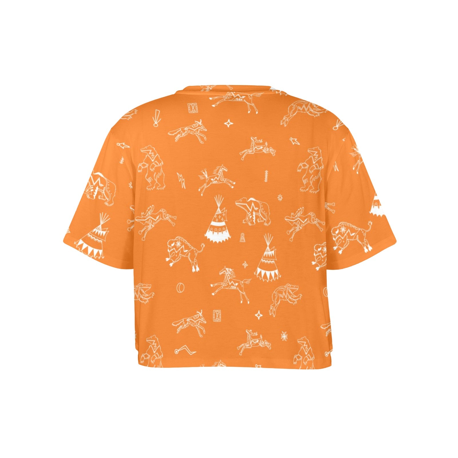 Ledger Dables Orange Women's Cropped T-shirt